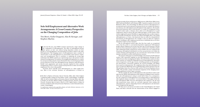 Solo Self-Employment and Alternative Work Arrangements